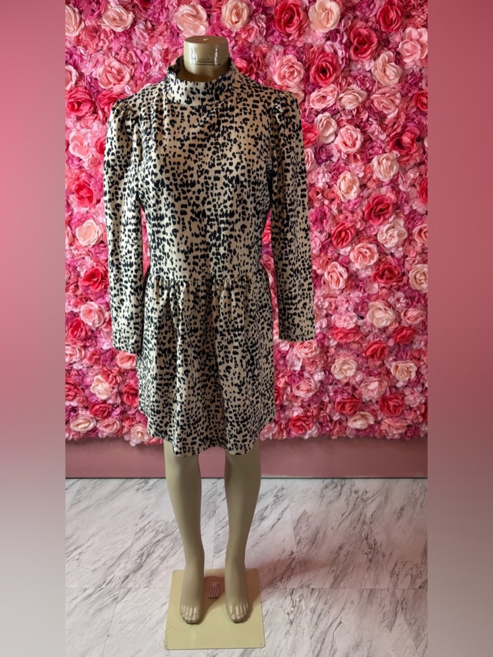 Bold La Vie Rebecca Taylor Leopard Print Dress XL